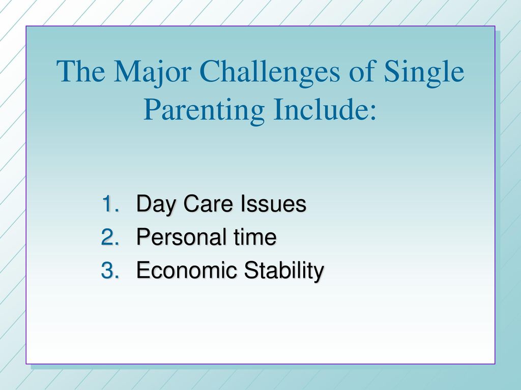 The Major Challenges of Single Parenting Include: