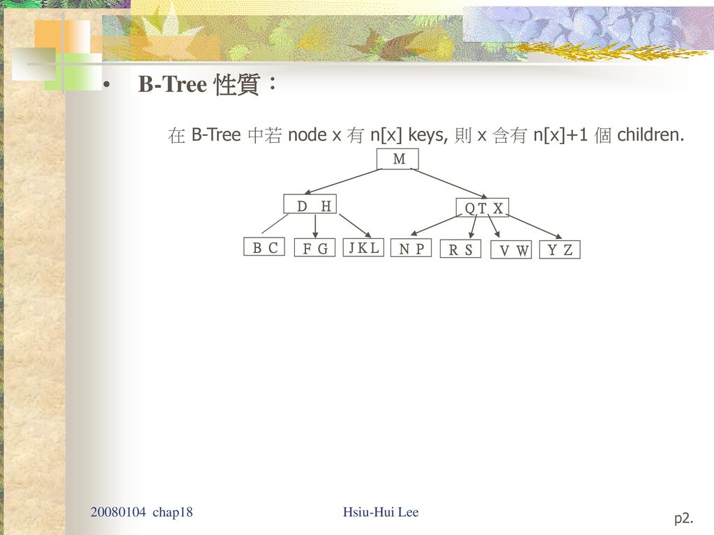 Chapter 18 B Trees Lee Hsiu Hui Ppt Download