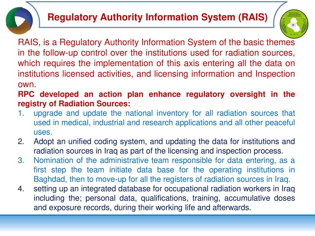 Regulatory Authority Information System (RAIS)