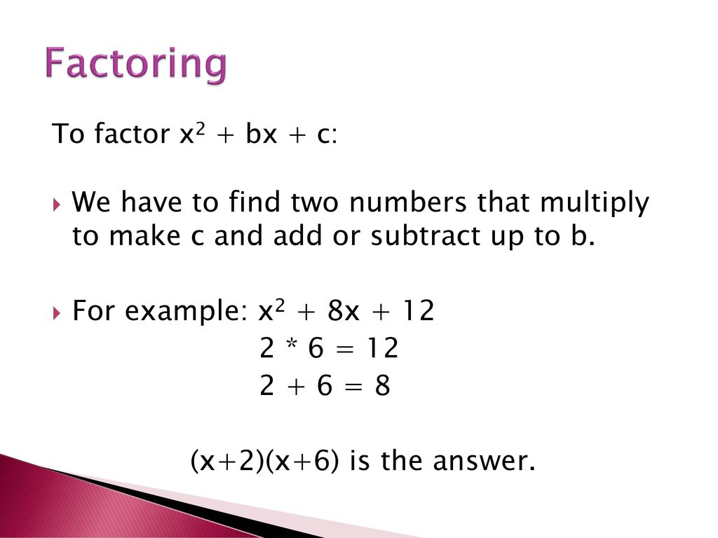Factor A Quadratic Expression Ppt Download factor-a-quadratic-expression-ppt-download