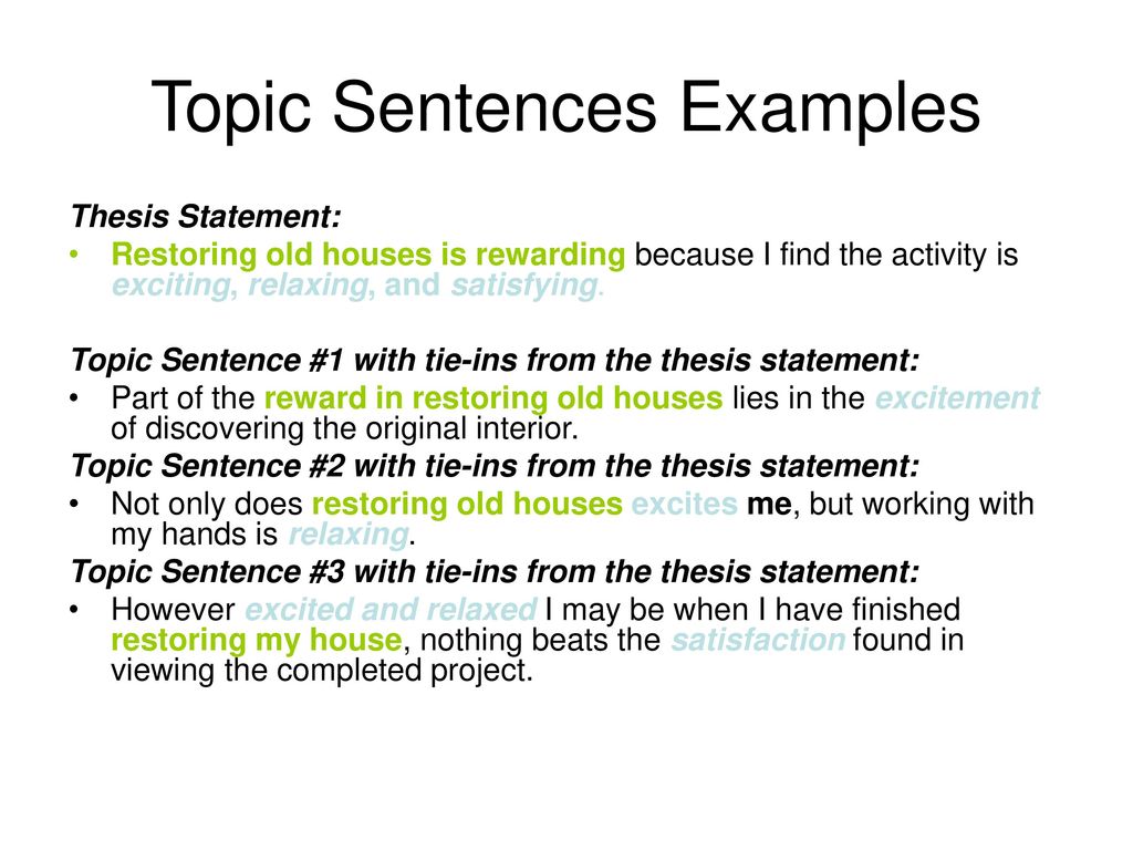 thesis statements topic sentences transition sentences and body paragraphs the ultimate guide