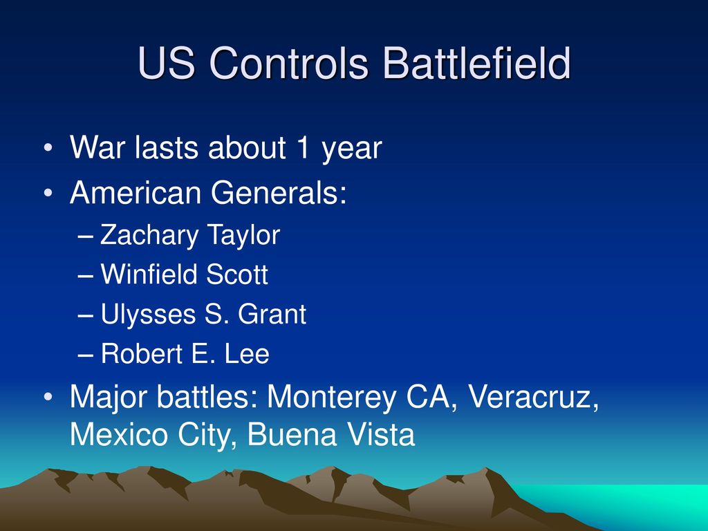 US Controls Battlefield