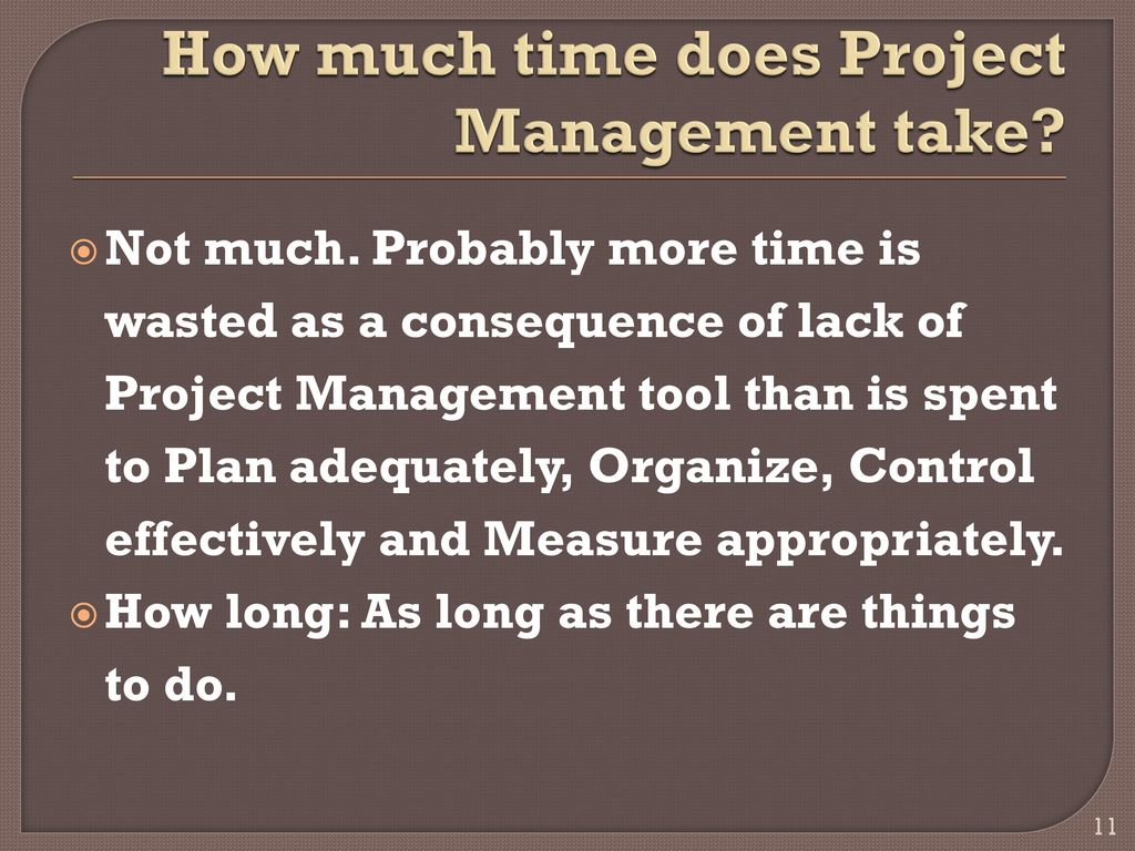 How much time does Project Management take