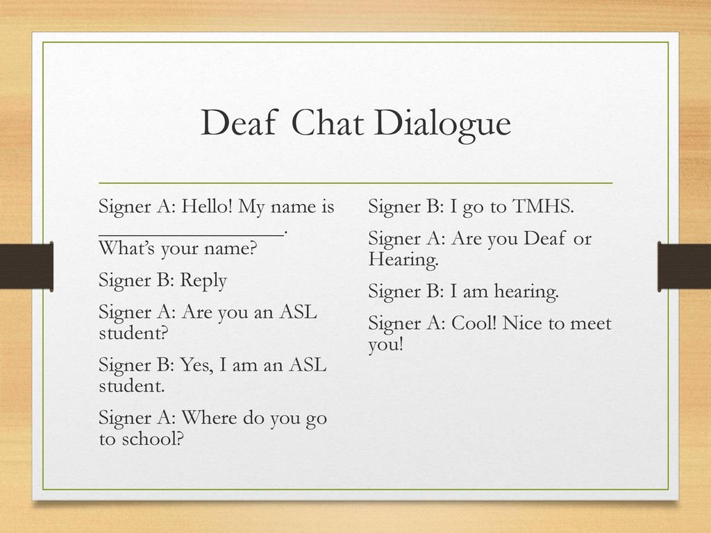Chat deaf About/FAQ