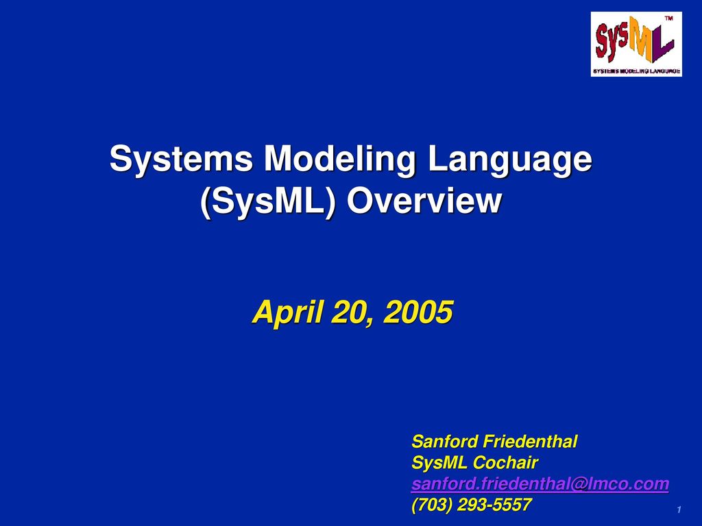 Systems modeling language sysml overview ppt download