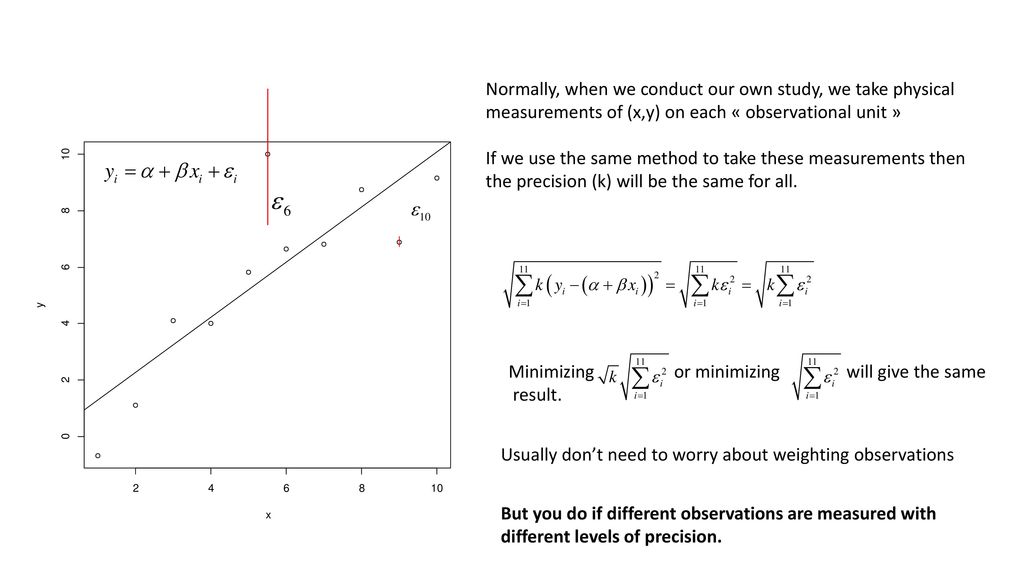 Normally, when we conduct our own study, we take physical measurements of (x,y) on each « observational unit »