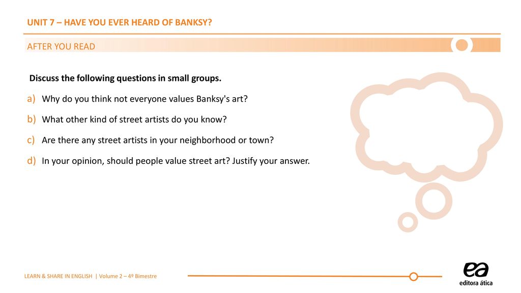 Unit 7 – Have You Ever Heard of Banksy