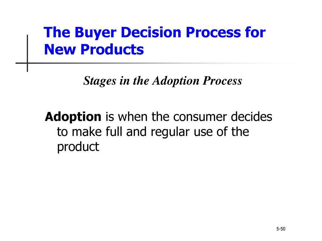 The Buyer Decision Process for New Products