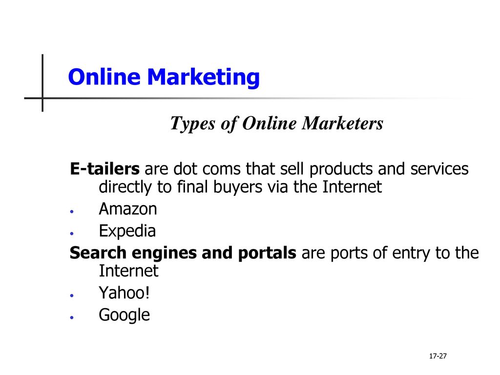 Types of Online Marketers