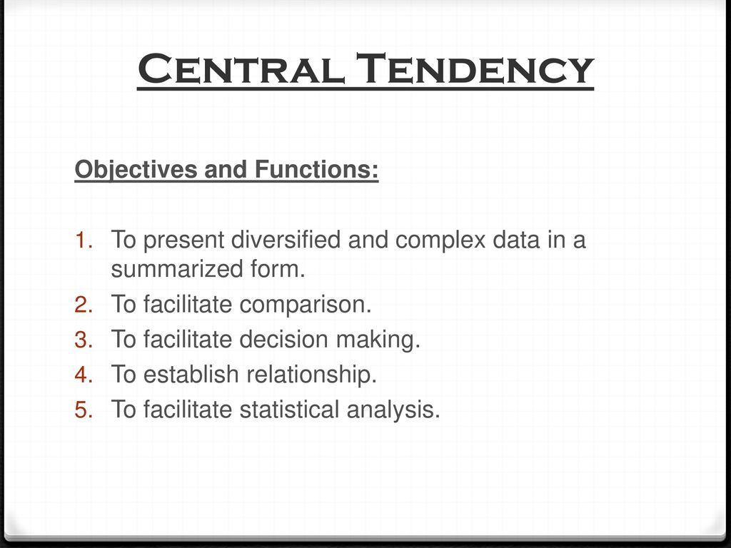 Measures Of Central Tendency Ppt Download