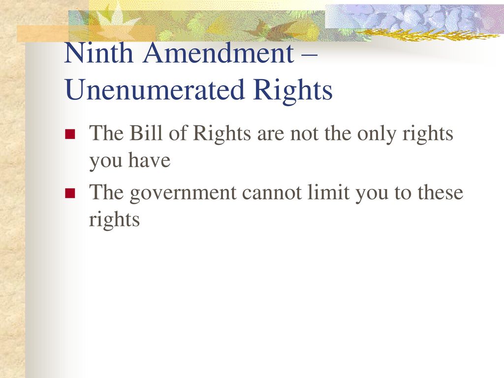 The first 10 amendments To the U. S. Constitution - ppt download