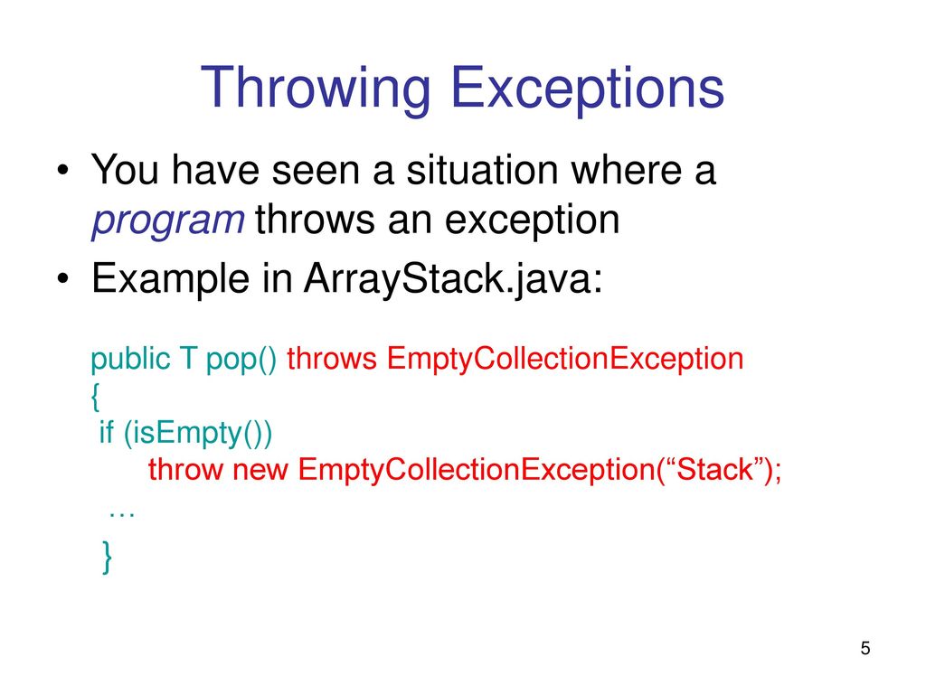 Introduction to Exceptions in Java ppt download