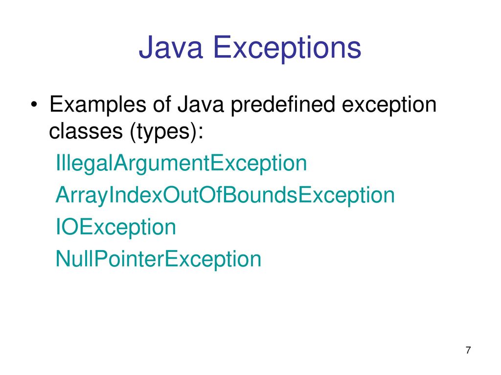 Introduction to Exceptions in Java - ppt download
