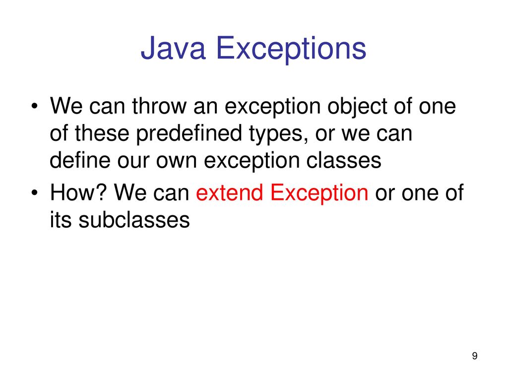 Introduction to Exceptions in Java - ppt download