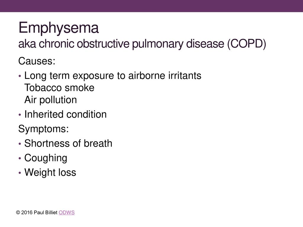 LUNG DISEASES © 2016 Paul Billiet ODWS. - ppt download