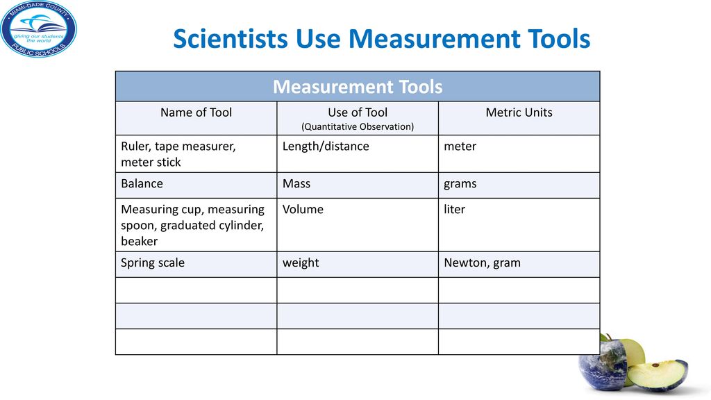 What are the common tools scientists use to measure length and