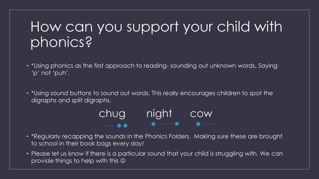 How can you support your child with phonics
