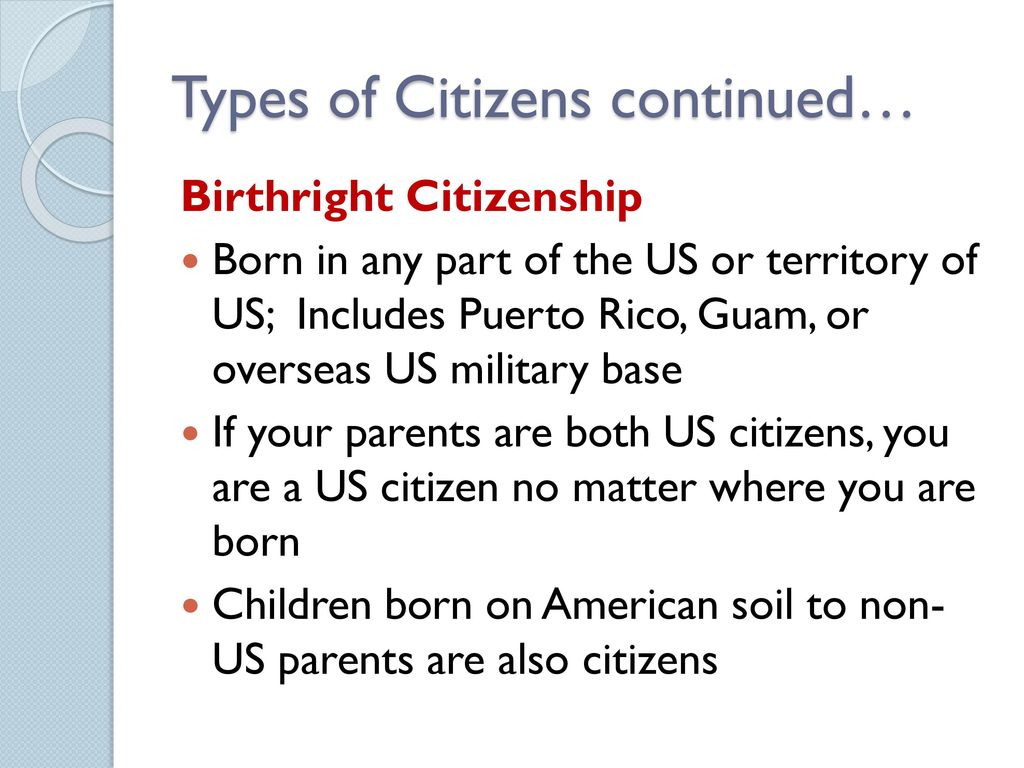 Who are American Citizens? What is the Path to Citizenship? - ppt download