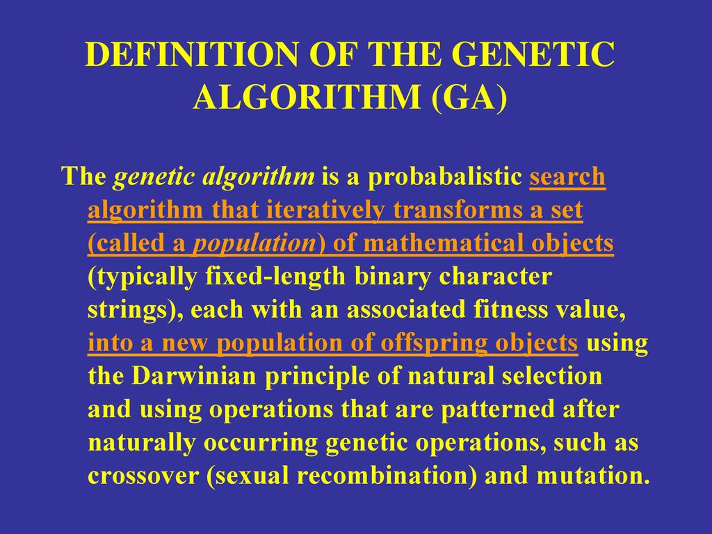 GENETIC ALGORITHMS AND GENETIC PROGRAMMING - ppt download
