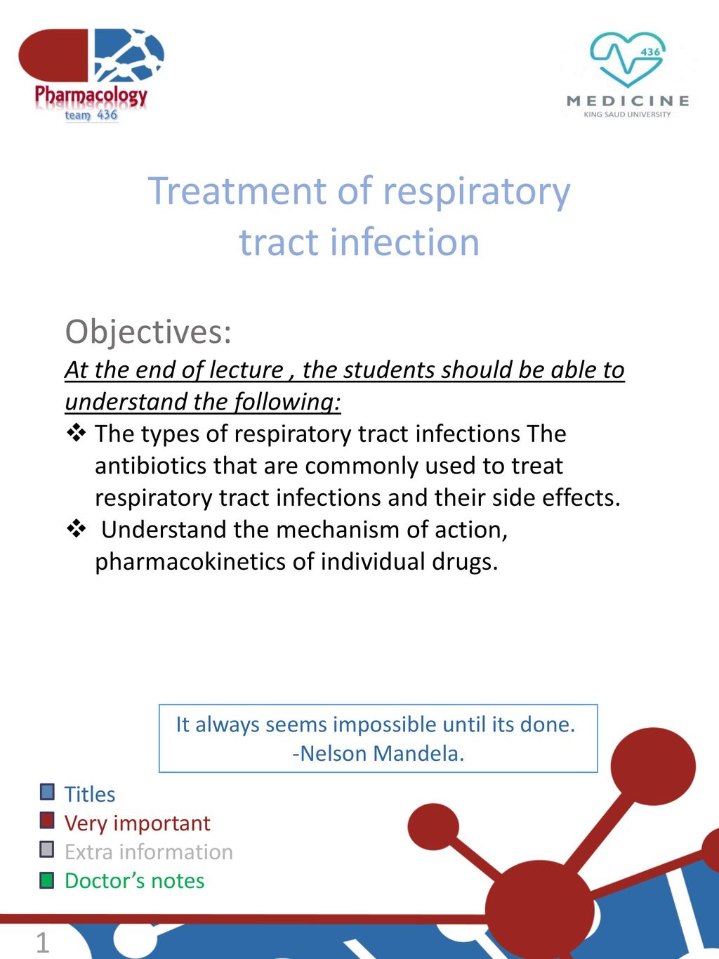 Treatment of respiratory tract infection
