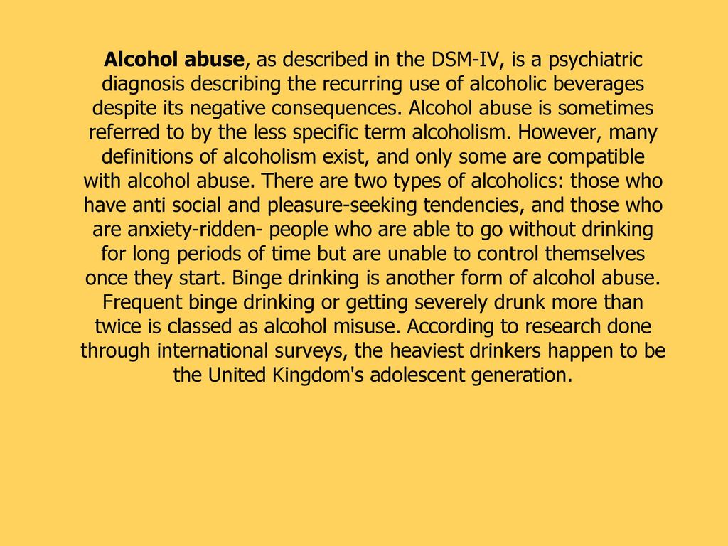 alcohol abuse definition