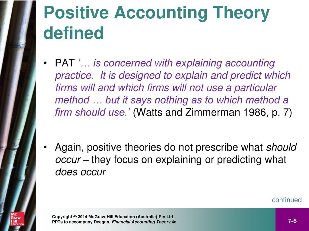 positive accounting theory definition