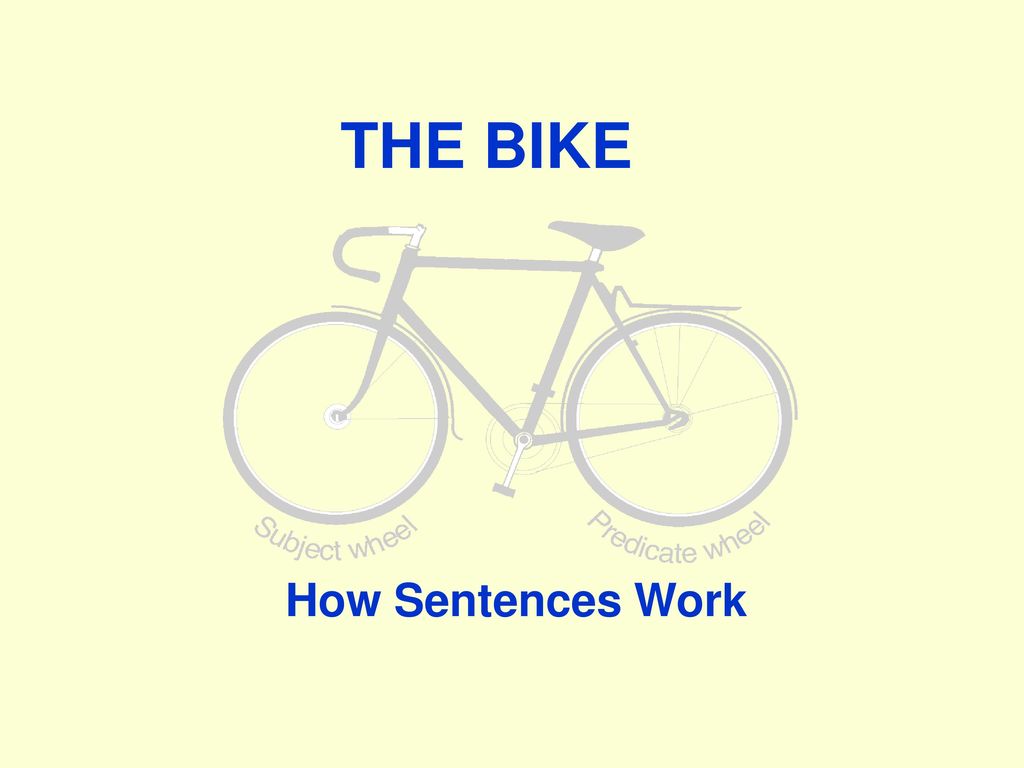 THE BIKE How Sentences Work