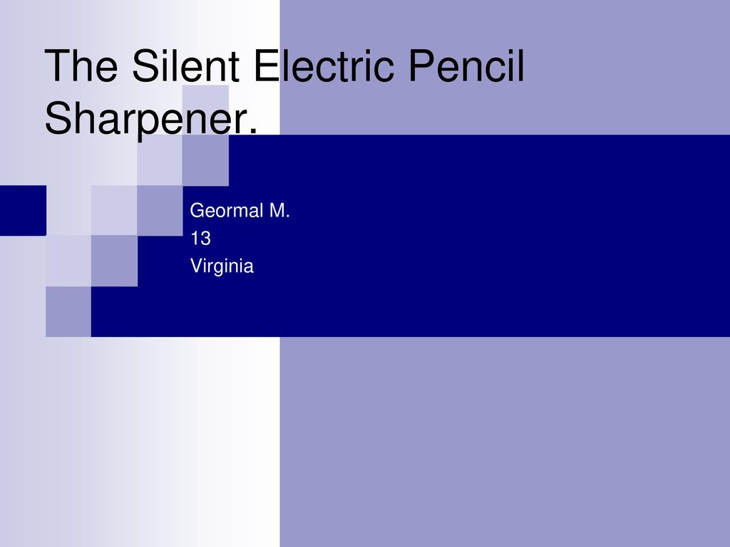 silent electric pencil sharpener