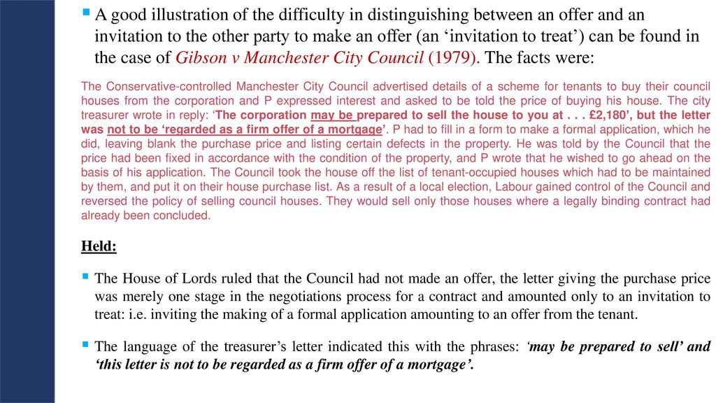 Storer V Manchester City Council 1974 And Gibson V Manchester City Council 1979