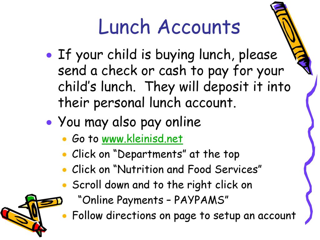 Lunch Accounts