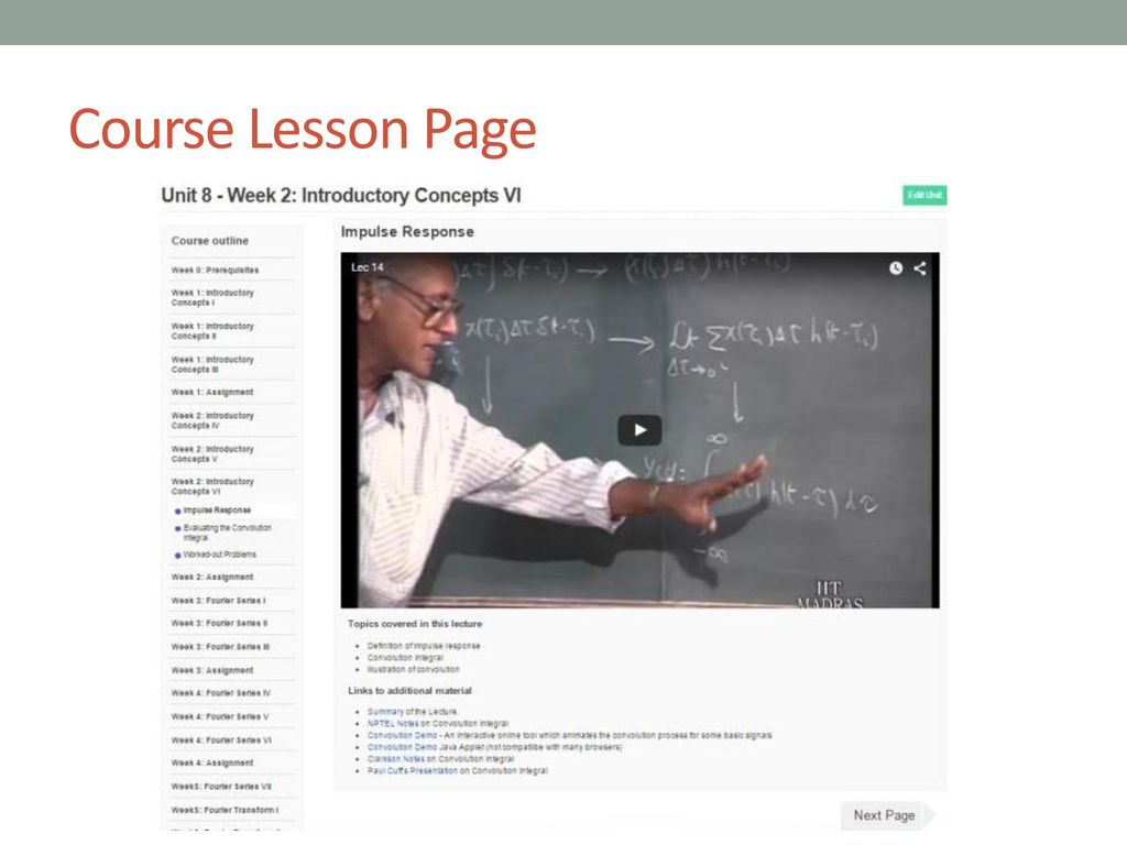 Course Lesson Page