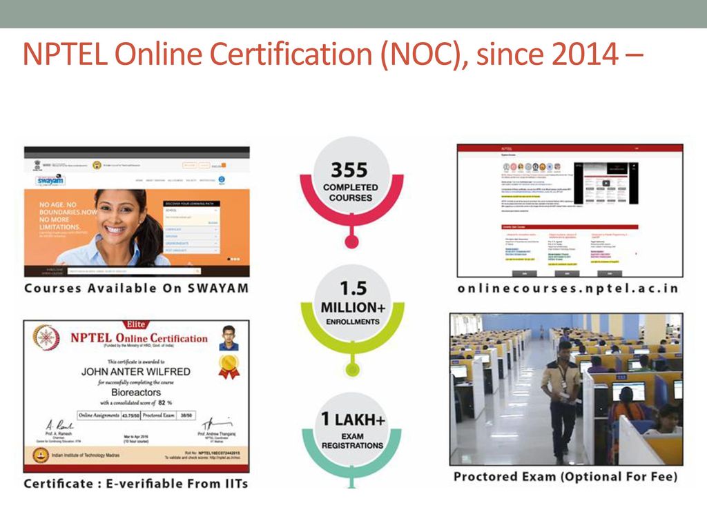 NPTEL Online Certification (NOC), since 2014 –