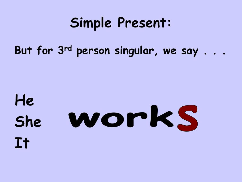 Past simple he she it. Презент Симпл he she it. Present simple 3rd person. Present simple he she it. Present simple 3rd person singular.