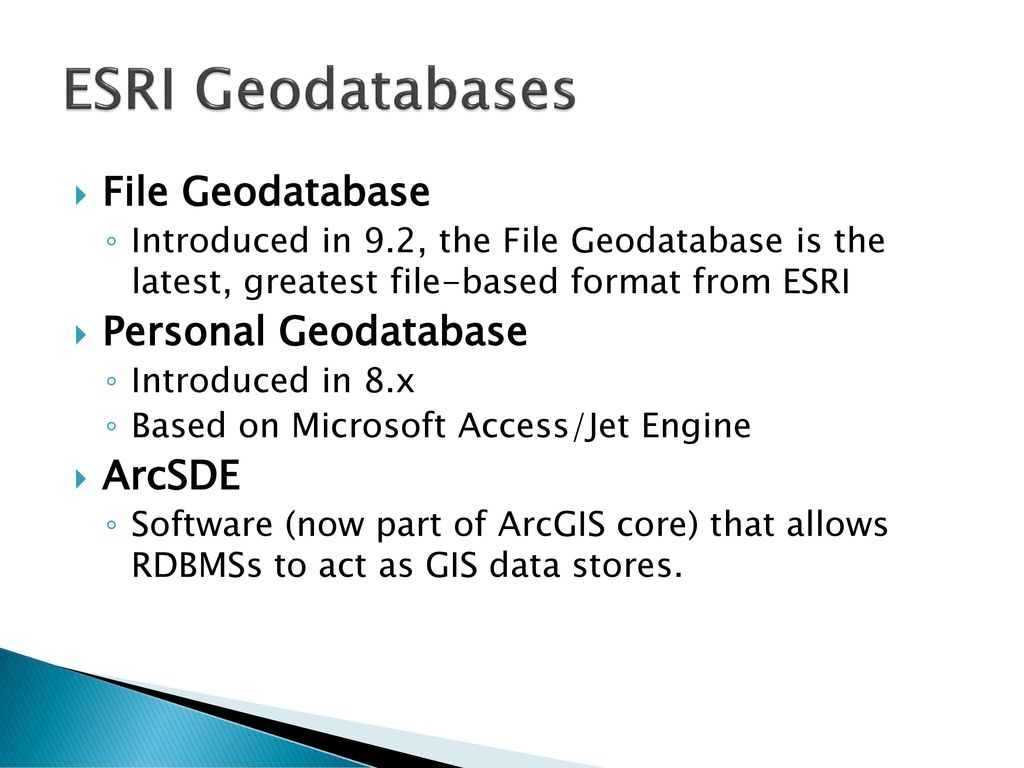 ESRI Geodatabases Ming-Chun Lee. - ppt download