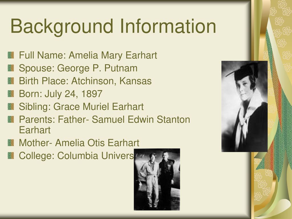 Amelia Earhart By Leilani Etherton. - ppt download
