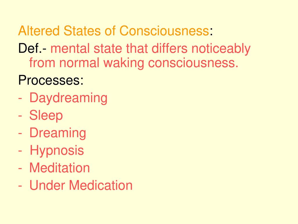 Psychology Ch. 4 States Of Consciousness Notes & Text Summary - Ppt ...