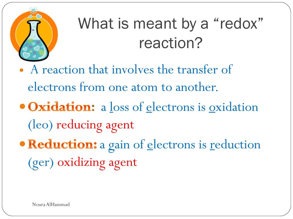 Oxidation Reduction Reaction Redox Ppt Download