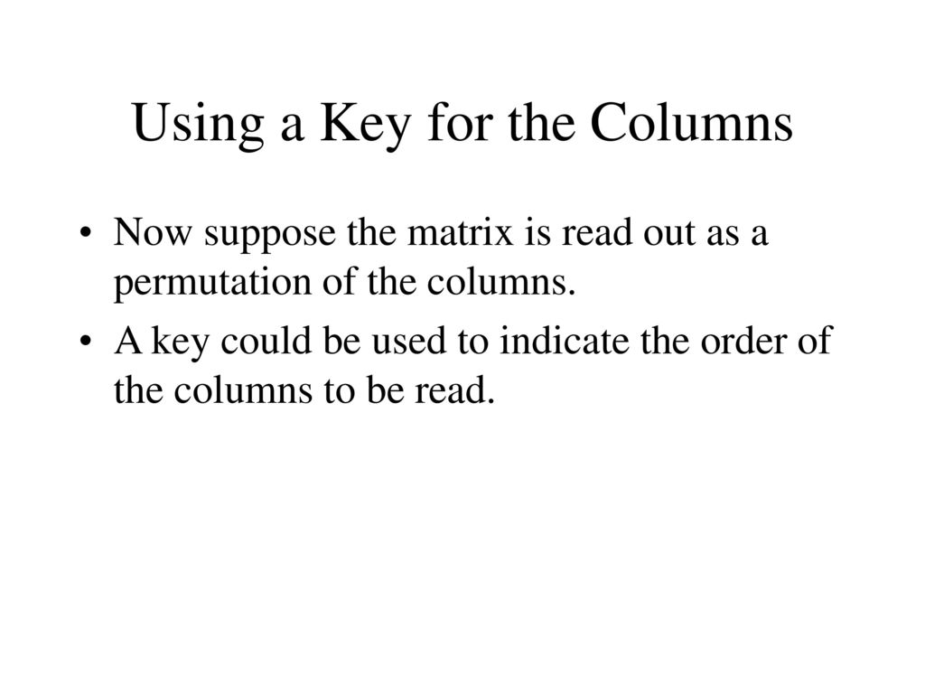 Columnar Transposition ppt download