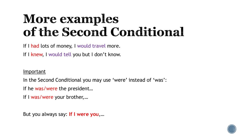 Second conditional sentences