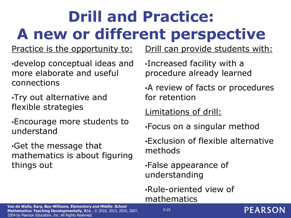 drill vs problem solving practice