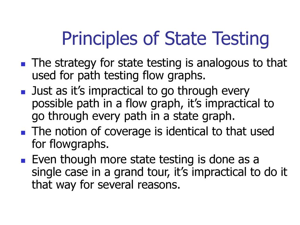 States state graphs and transition testing ppt download