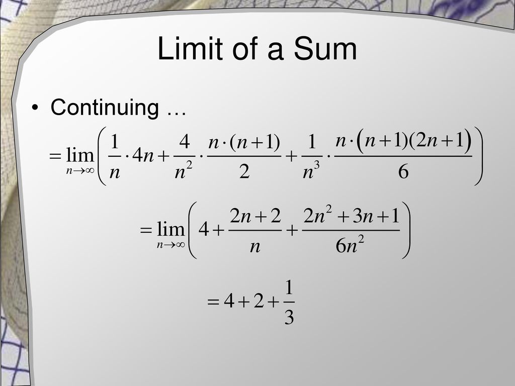 Riemann Sums and the Definite Integral ppt download