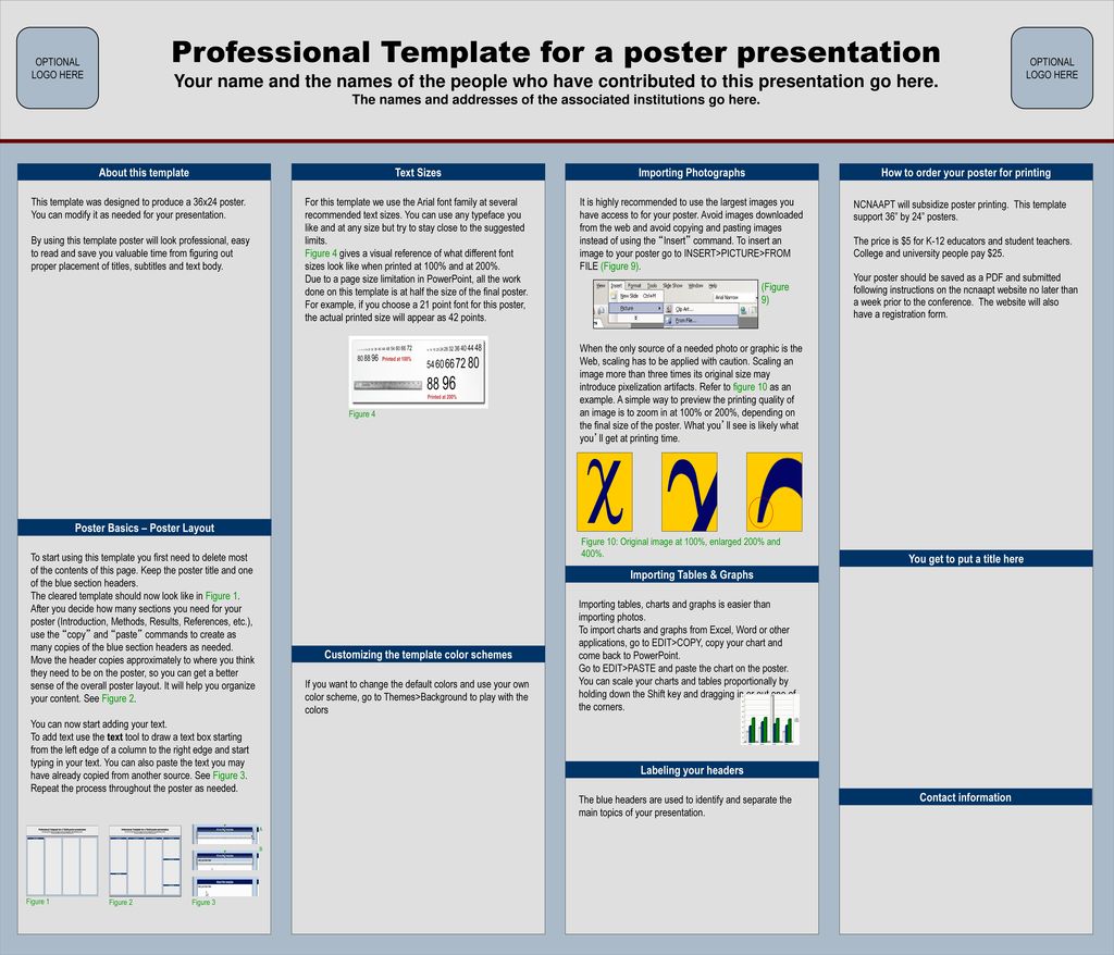 Professional Template for a poster presentation