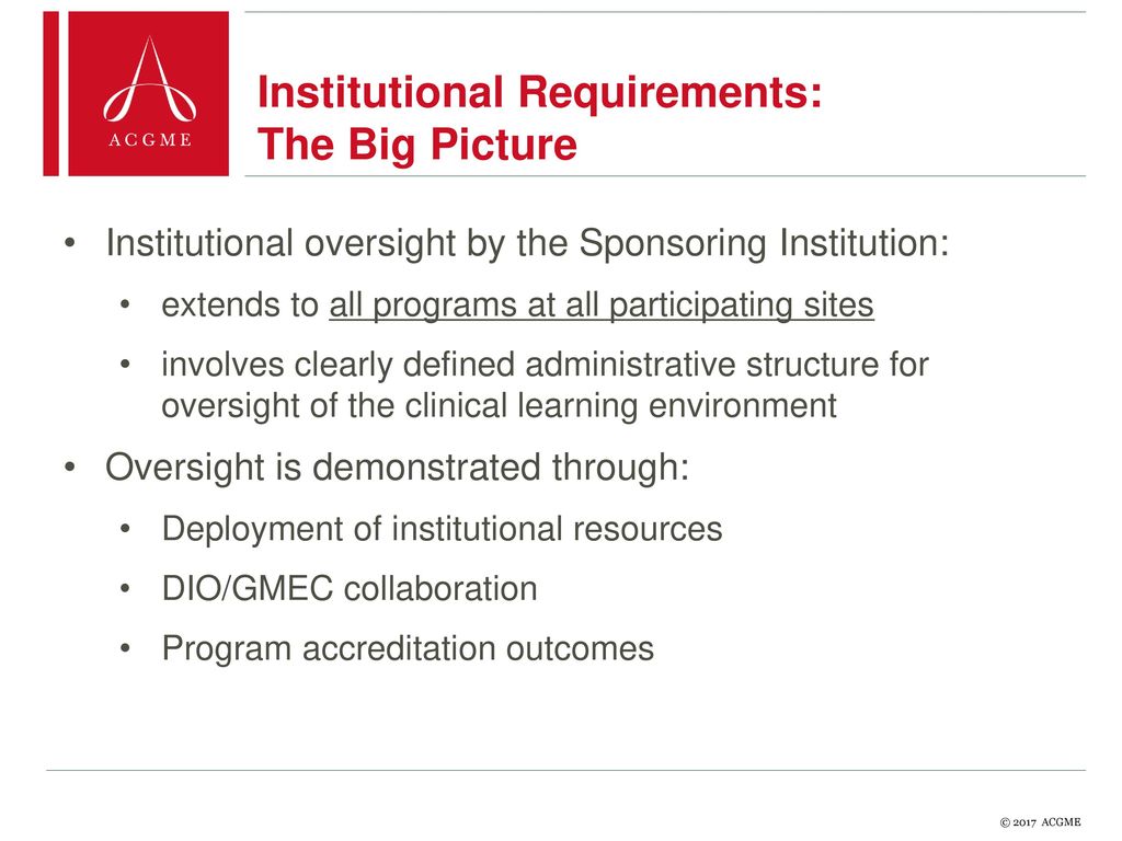 ACGME Institutional Accreditation ppt download