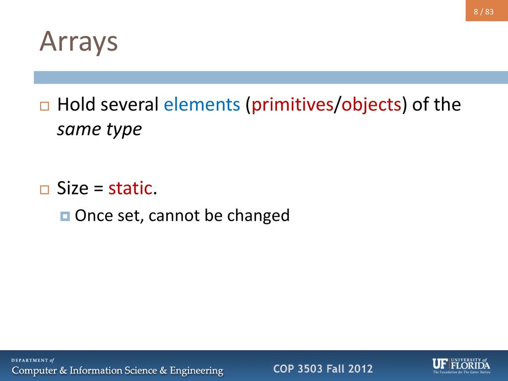 COP 3503 FALL 2012 Shayan Javed Lecture 8 - ppt download