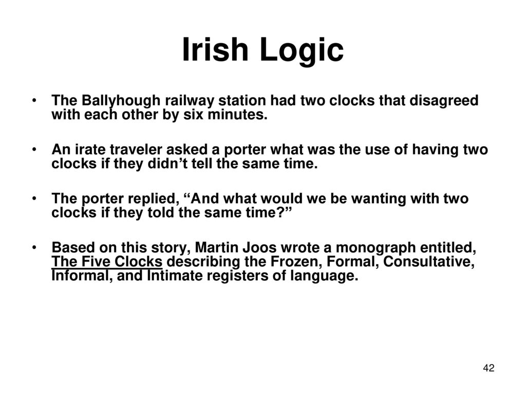 Humorous Aspects of Irish Language & Culture - ppt download