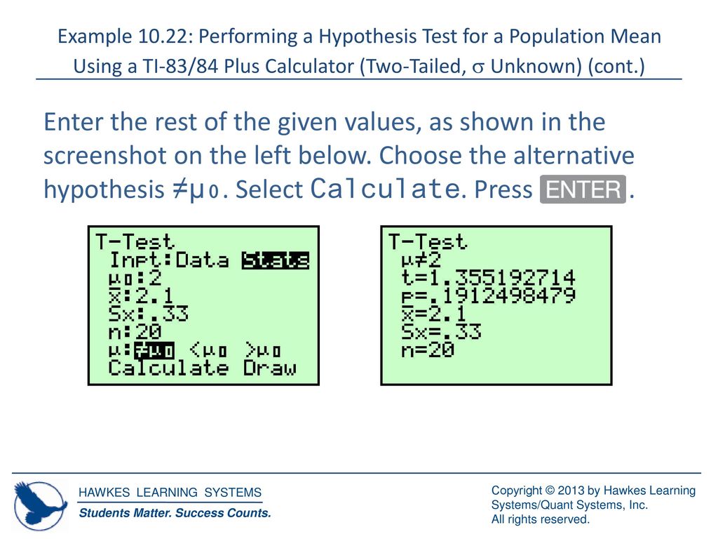 Hypothesis Testing For Population Means S Unknown Ppt Download