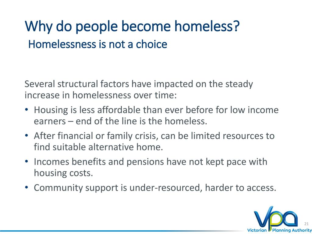 Why do people become homeless Homelessness is not a choice