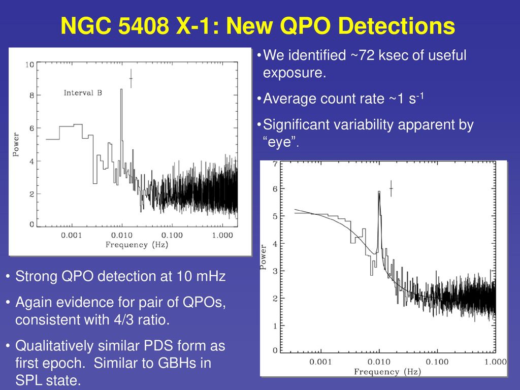 Evidence for an Intermediate Mass Black Hole in NGC 5408 X1 ppt download