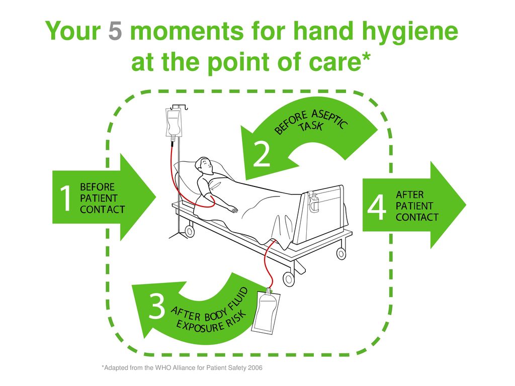 Your 5 moments for hand hygiene at the point of care* - ppt download